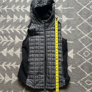 The North Face Black and White Hooded Vest